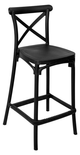 KONDELA Scaun de bar, negru, SAVITA TYP 2