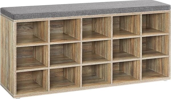Bancuta hol cufar cu depozitare, Vasagle, Oak, 30 x 105 x 48 cm