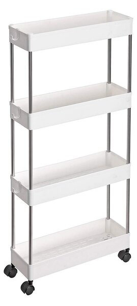 Etajera 4 rafturi pentru spatii inguste, 39 x 80 x 12.5 cm
