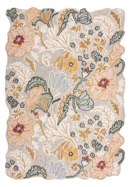 Covor roz deschis țesut manual din lână 120x170 cm Daphne Shaped Floral – Flair Rugs