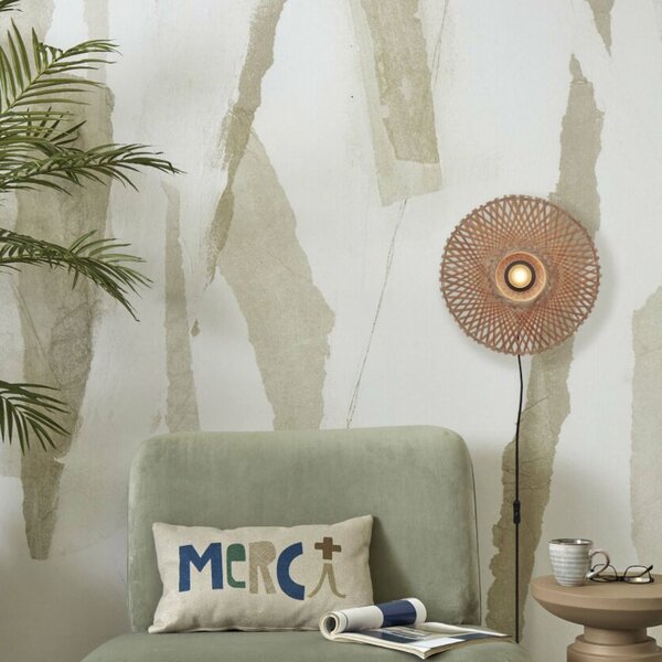 Good & Mojo GOOD MOJO Kalimantan perete natural Ø 30cm, Lemn, Camera de zi / sufragerie, Bamboo, Design