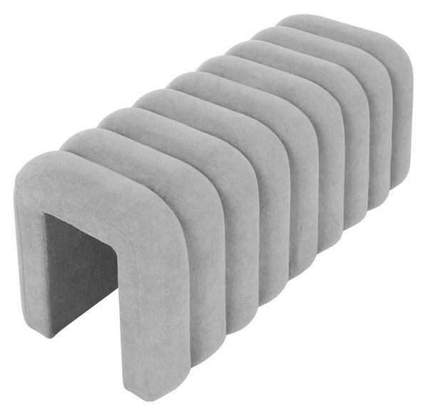 KONDELA Bancă de design, ţesătură gri, SUNDO