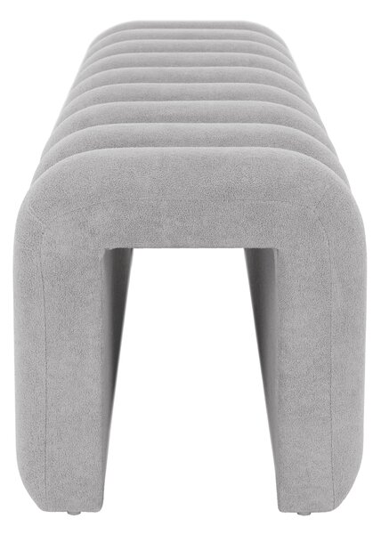 KONDELA Bancă de design, ţesătură gri, SUNDO