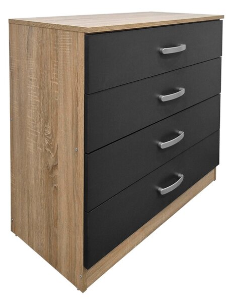 Dulap cu sertare, Athos, Antracit, 80x40x79 cm