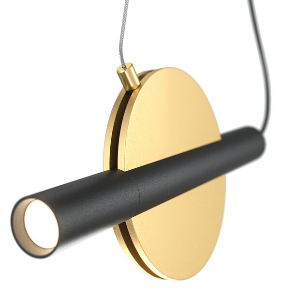 Maytoni Enigma lampă suspendată LED, reglabilă, culoarea alamei, Auriu / Alamă, dormitor, Metal, Modern