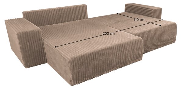 KONDELA Set de canapele universal, gri-maro Taupe, PREMA ROH UNI