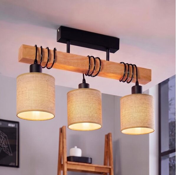 BRILAGI - Lustră aplicată NUBILA 3xE27/60W/230V pin/maro deschis
