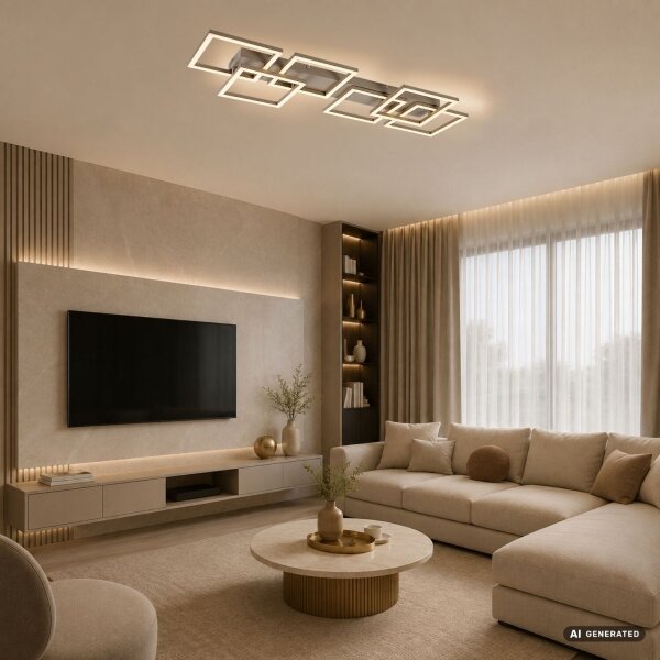 Rabalux 71500 - Plafonieră LED reglabilă FATMA 40W/230V 3000-6500K 33x100 cm bej+telecomandă