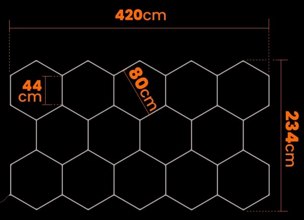 LED Stm plafonieră HEXAGON LED/456W/85-265V 5000K CRI 90 IP54 albă