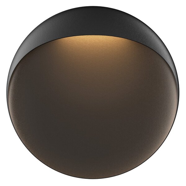 Louis Poulsen Aplică de perete cu LED Flindt, negru 2.700 K Ø 30 cm, reglabil, Negru, Camera de zi / sufragerie, Aluminiu, Design