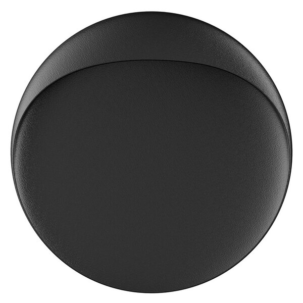 Louis Poulsen Aplică de perete cu LED Flindt, negru 3.000 K Ø 20 cm, reglabil, Negru, Camera de zi / sufragerie, Aluminiu, Design