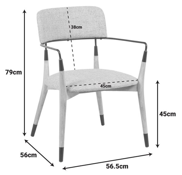 Scaun, Sentana, Crem, 56.5x56x79 cm