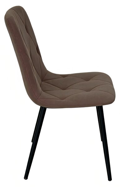 KONDELA Scaun de sufragerie, bej-gri taupe/negru, DANIRA NEW