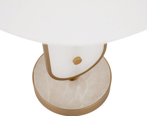 Maytoni Lampă de masă Marmo, culoare aurie/piatră naturală, Alb, Hol, Piatră