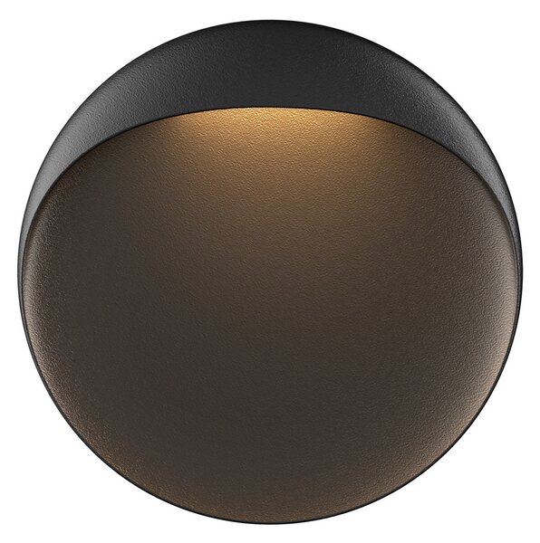 Louis Poulsen Aplică de perete cu LED Flindt, negru 3.000 K Ø 20 cm, reglabil, Negru, Camera de zi / sufragerie, Aluminiu, Design