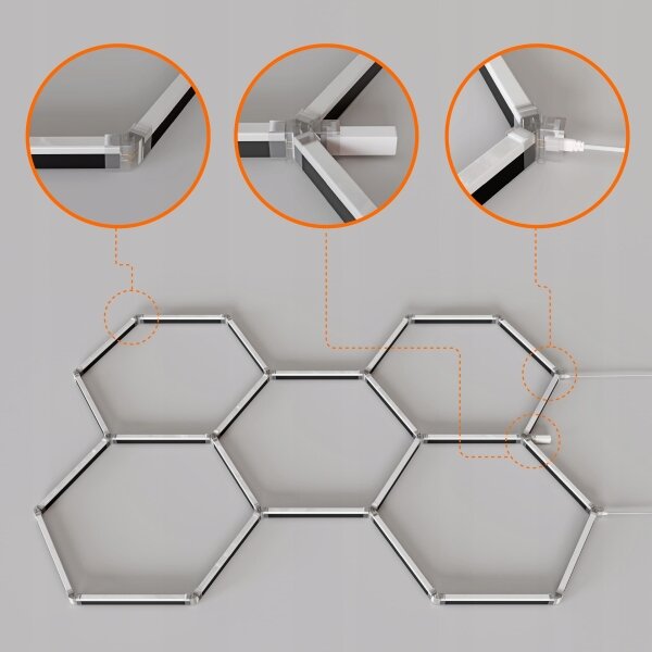LED RGBW dimmabil plafonieră HEXAGON LED/144W/85-265V 7000K CRI 90 IP54 albă+telecomandă