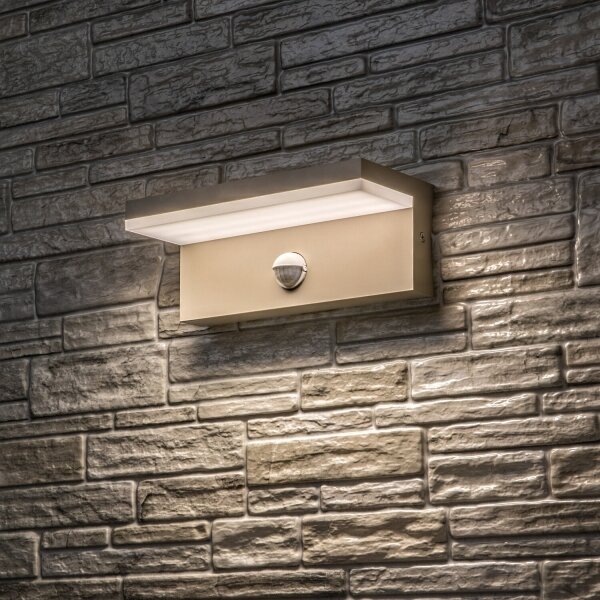 Rabalux 77220 - Lampă de perete LED pentru exterior cu senzor ZARAGOZA 9W/230V IP54 bej