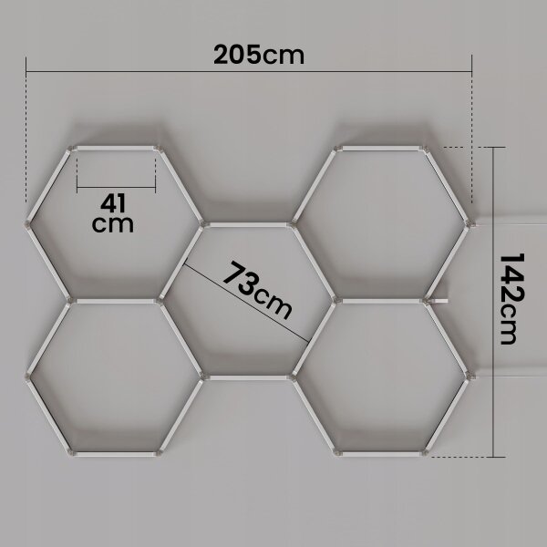 LED RGBW dimmabil plafonieră HEXAGON LED/144W/85-265V 7000K CRI 90 IP54 albă+telecomandă