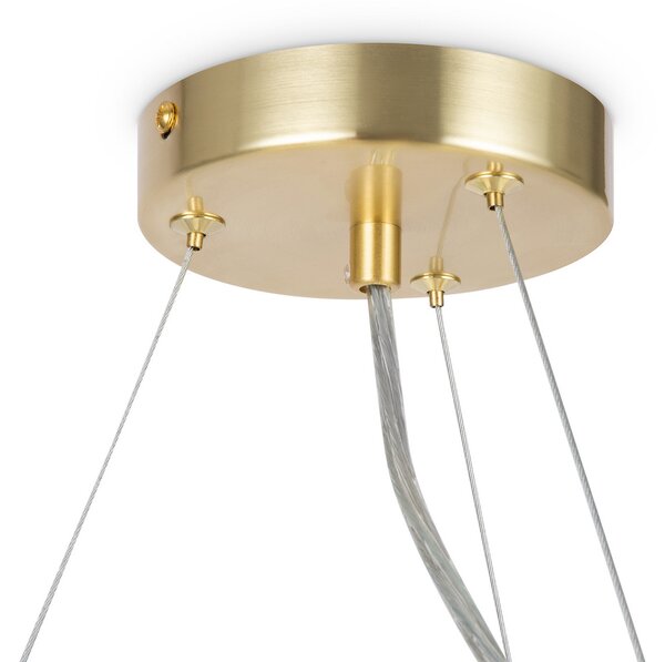 Maytoni Dallas lampă suspendată 25-light, rotundă, aurie, reglabil, Auriu / Alamă, Camera de zi / sufragerie, Metal, Modern