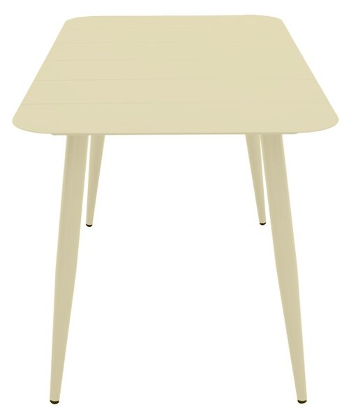 Set 7 masa si scaune gradina, Heven Vista, Champagne, 70x120x72 cm