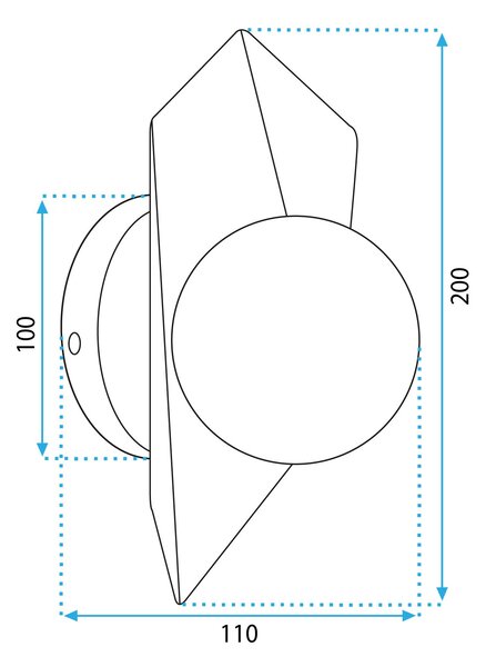 Toolight Instrument, lampă de perete 1xG9 APP1411-W, negru-auriu, OSW-08087