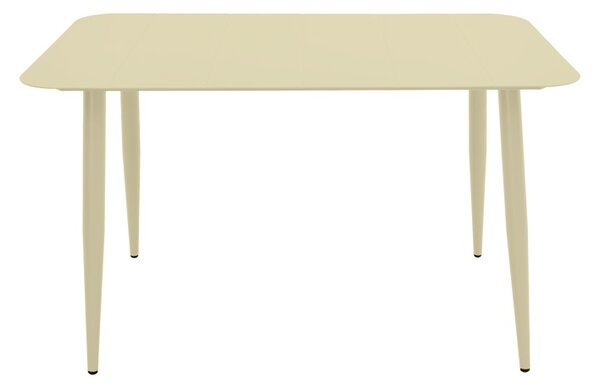 Set 7 masa si scaune gradina, Heven Vista, Champagne, 70x120x72 cm