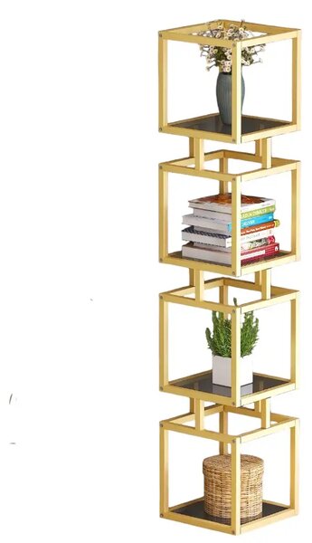 Biblioteca Art din metal culoare auriu 150 cm