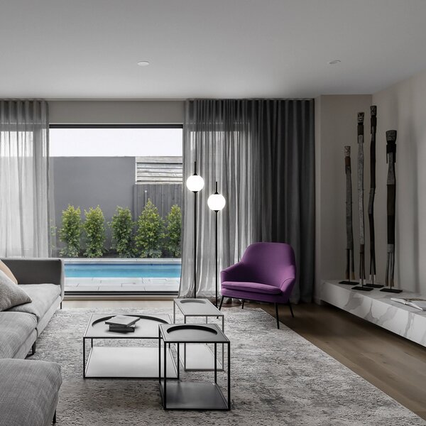 Maytoni The Sixth Sense LED floor lamp, 2 lumini, Negru, Camera de zi / sufragerie, Metal, Modern