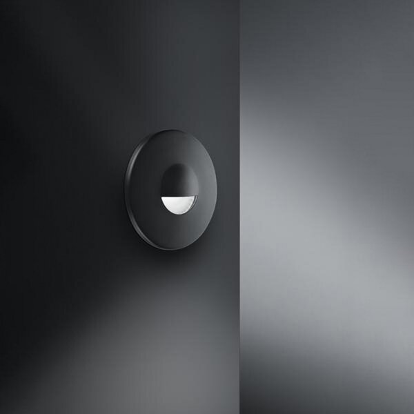 BRUMBERG Adapt wall spot LED încastrat negru mat, Negru, Hol, Aluminiu, Corpuri de iluminat încastrate rotunde