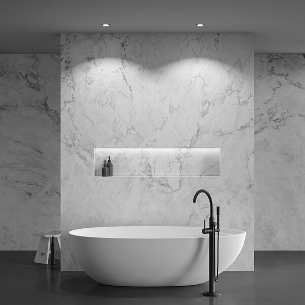 Maytoni Zoom LED încastrat cu 930 IP65 rotund triac, negru, reglabil, Negru, Baie, Aluminiu, Modern