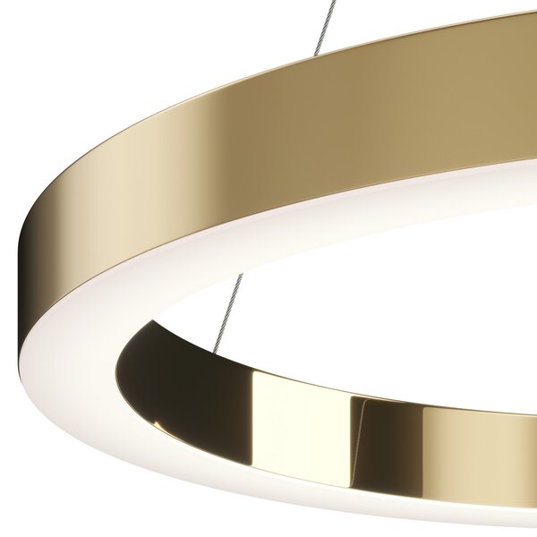 Maytoni Saturno Lampă suspendată cu LED, formă inelară, alamă, Auriu / Alamă, dormitor, Oțel inoxidabil, Modern