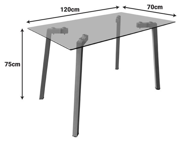 Set 5 bucati masa si scaune gradina, Parker, Bej, 70x120x75 cm
