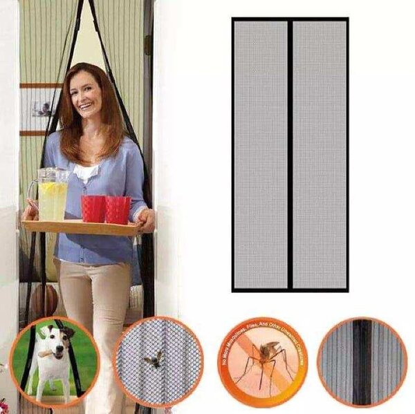 Set 3 perdele magnetice impotriva insectelor, 210 x 100 cm