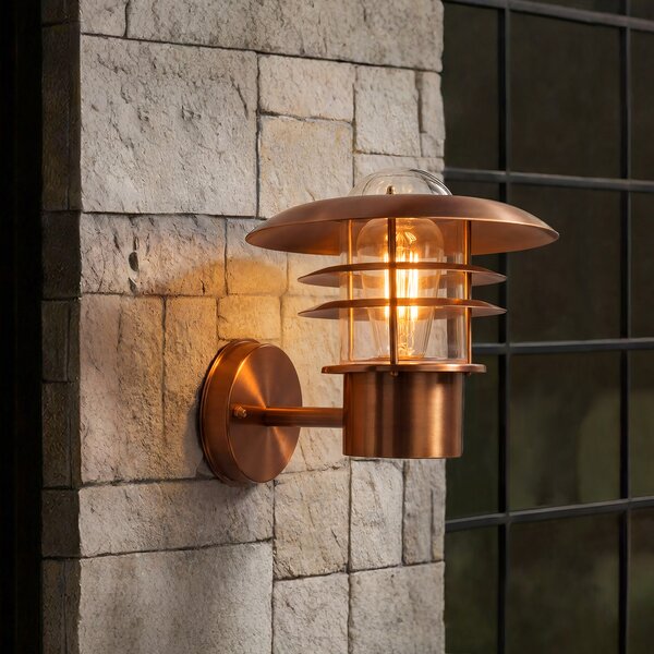 Lampă de perete de exterior vintage cupru IP44 - Prato