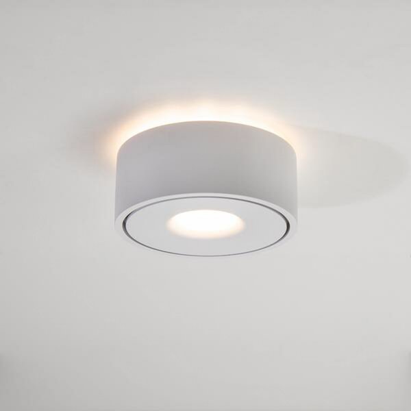 BRUMBERG Indy plafonieră LED, RC, alb, reglabil, Alb, Aluminiu
