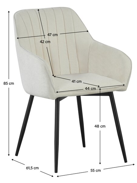 KONDELA Fotoliu de design, crem/negru, VAJRO