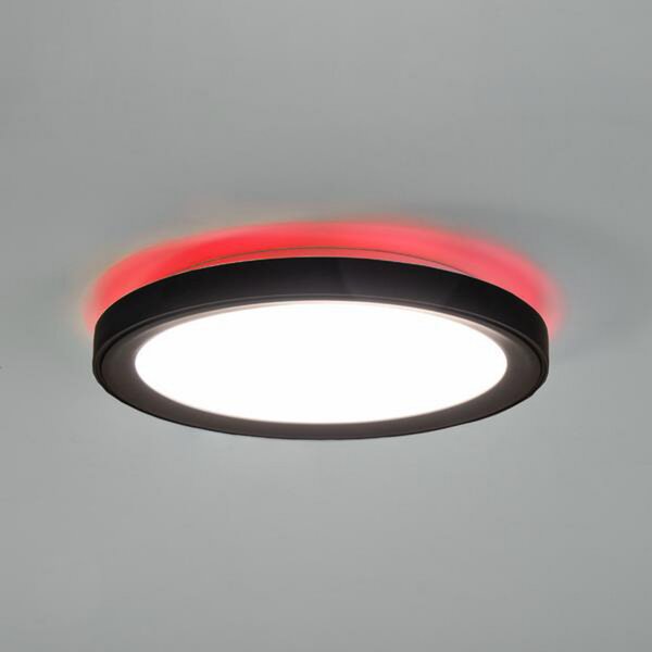 BRUMBERG Sunny Mini LED plafonieră cu LED-uri RC CCT negru, reglabil, Negru, Camera de zi / sufragerie, Aluminiu