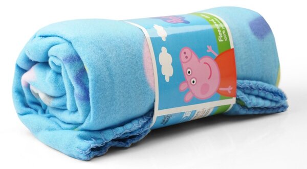 Pătură fleece Purcelușa Peppa - Hula Hooping | 100 x 150 cm