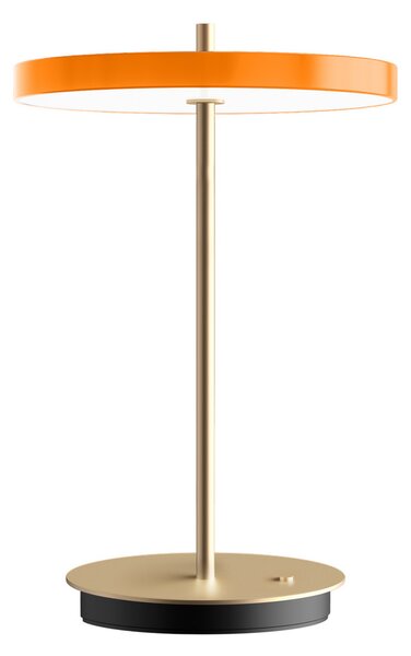 UMAGE Lampă de masă LED reîncărcabilă Asteria Move, portocaliu/zahăr 31 cm, reglabil, Auriu / Alamă, Camera de zi / sufragerie, Metal, Design