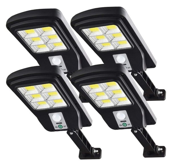Set 2 x Lampa solara 6 LED SMD cu senzor de miscare si lumina