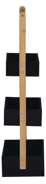 Raft de podea, Arvy, Negru, 32x20x75.5 cm