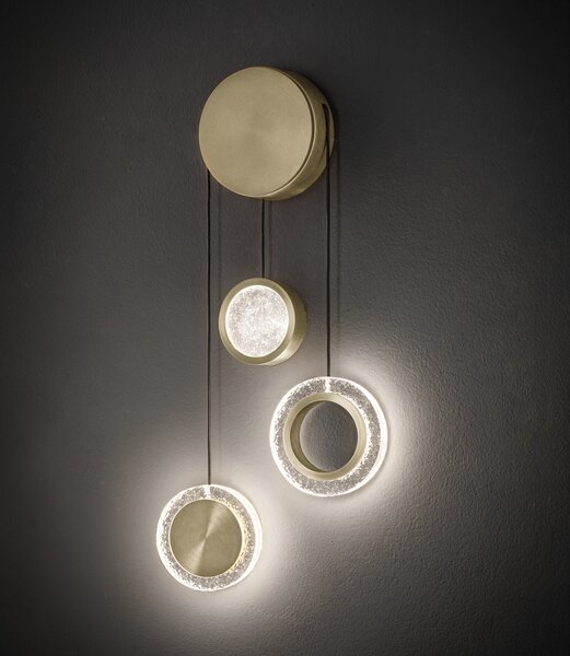 Sil-Lux Yo-Yo B aplică LED, auriu, reglabil, Auriu / Alamă, Camera de zi / sufragerie, Metal, Design