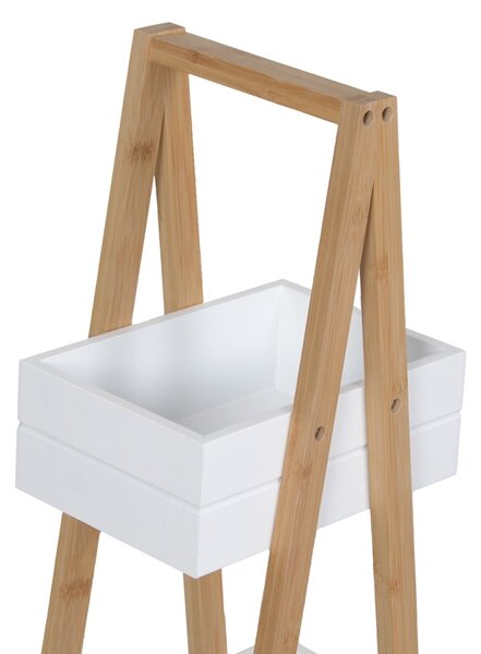 Raft de podea, Tercy, Alb, 30x18x80 cm
