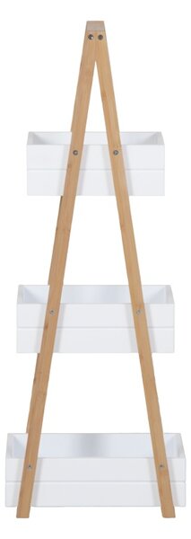 Raft de podea, Tercy, Alb, 30x18x80 cm