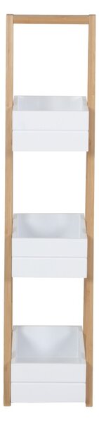 Raft de podea, Tercy, Alb, 30x18x80 cm
