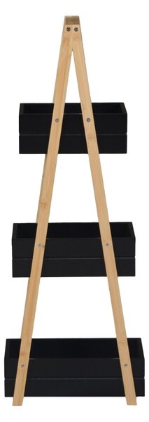 Raft de podea, Tercy, Negru, 30x18x80 cm
