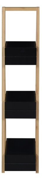 Raft de podea, Tercy, Negru, 30x18x80 cm