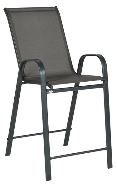 Scaun de bar, Calan, Gri inchis, 55x70x114 cm