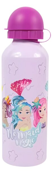 Sticla metalica pentru copii MERMAID MAGIC 500 ml mov