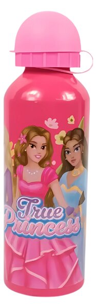 Sticla metalica pentru copii TRUE PRINCESS 500 ml roz